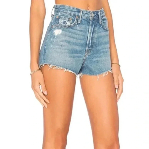 GRLFRND Cindy‎ High Rise Button Fly Jean Shorts - Picture 2 of 9